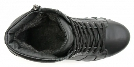 Ботинки ортопедические женские зимние Ортомода 8350-Х-901 черные кожаные с увеличенной полнотой фото 6