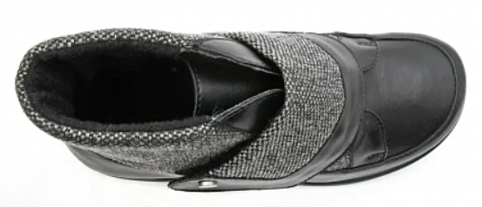 Ботинки ортопедические женские Ортомода 82383-Х-101-В кожаные увеличенной полноты на липучке фото 5